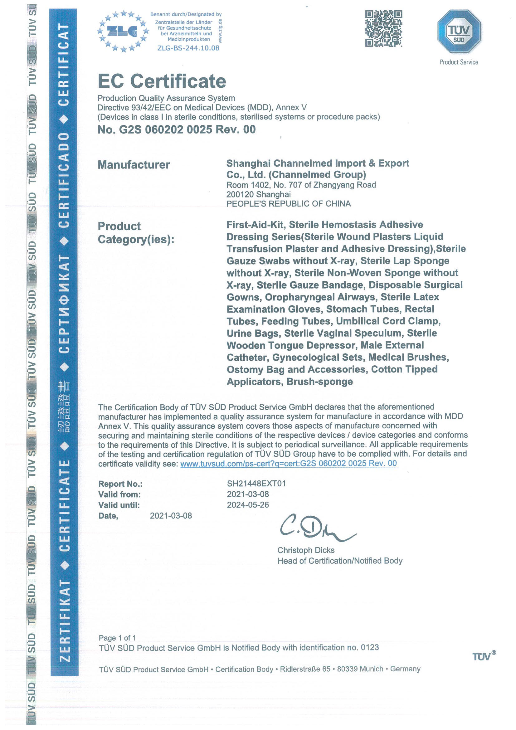 CE Certificate - ChannelMed Group